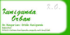 kunigunda orban business card